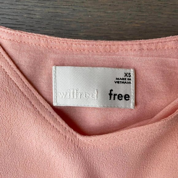 Aritzia Wilfred Free Vivenne pink short slip dress, size XS - Picture 2 of 3